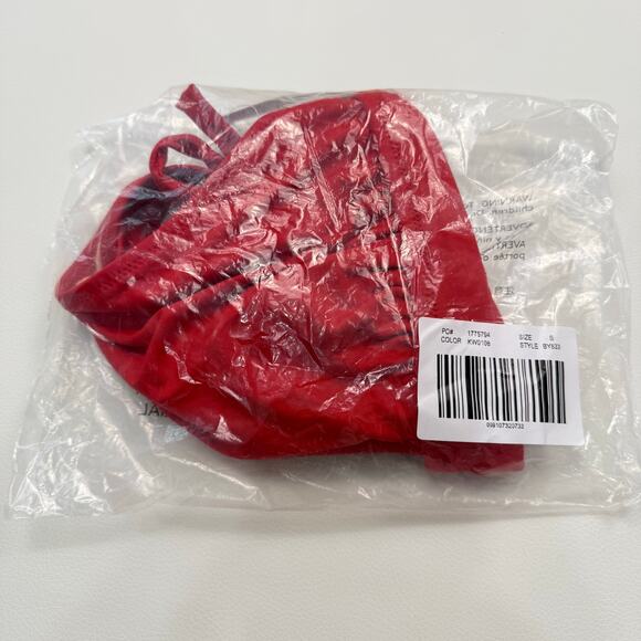 J Crew DD Halter Tie Back Triangle‎ Bikini Top Size Small Red NWT - Picture 6 of 6